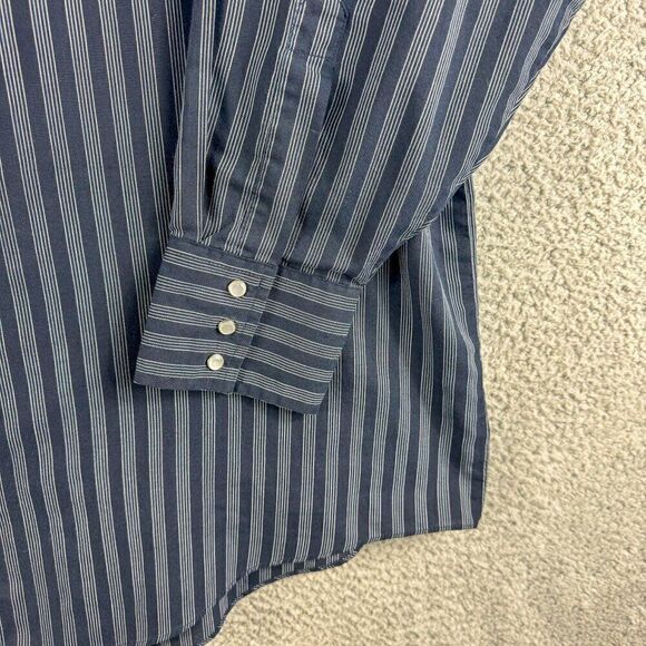 Plains Western Shirt Mens 2X Big Man Black Gray Pearl Snap Cowboy Southwest - Picture 6 of 12